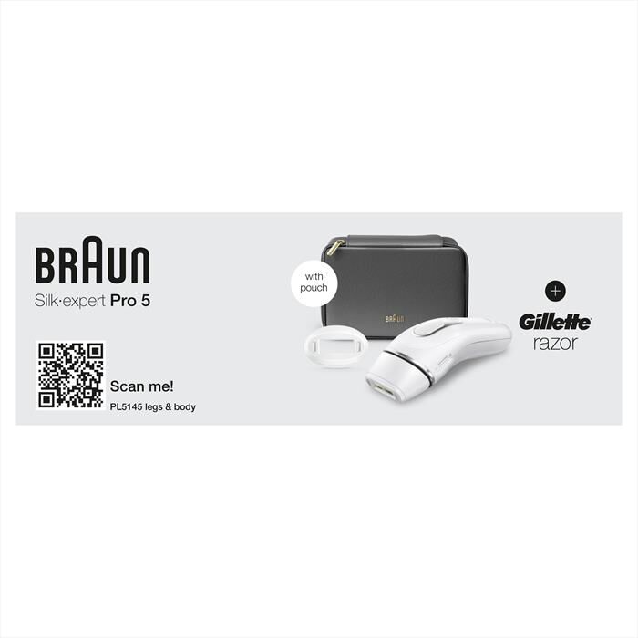 BRAUN - LUCE PULSATA PL5145-BIANCO/ARGENTO