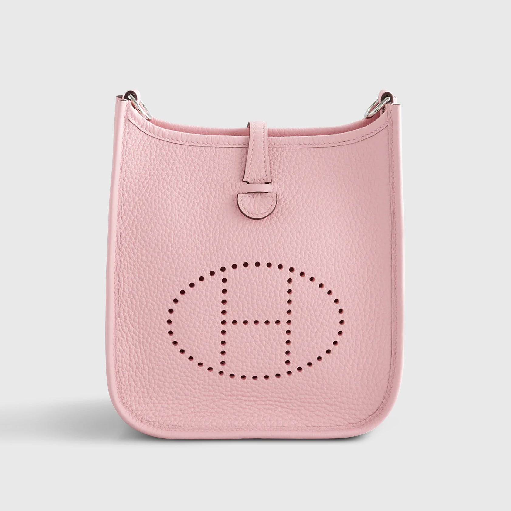 Hermès Evelyne Mini Clemence Rose Sakura Palladium Hardware
