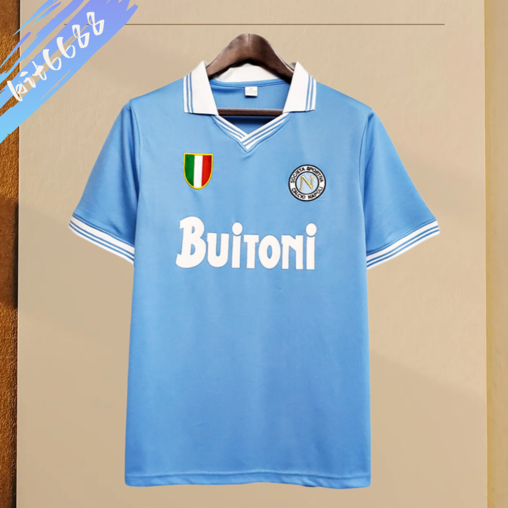 1986/1987 Napoli Retro Home Football Shirt