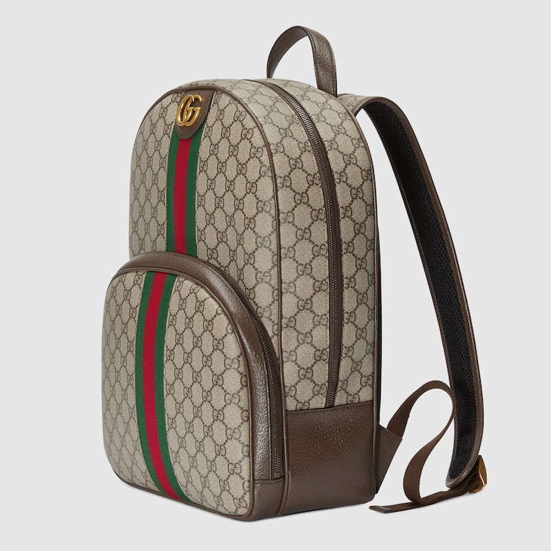 Ophidia medium backpack Green and red Web stripe