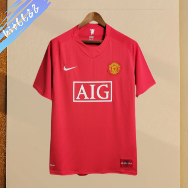 07/08 Manchester United  home  Retro football  soccer  jersey