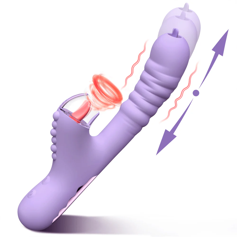 Mlovexy - Small Dinosaur Vibrator Telescopic Tongue Sucking Clit Stimulation Vibrator