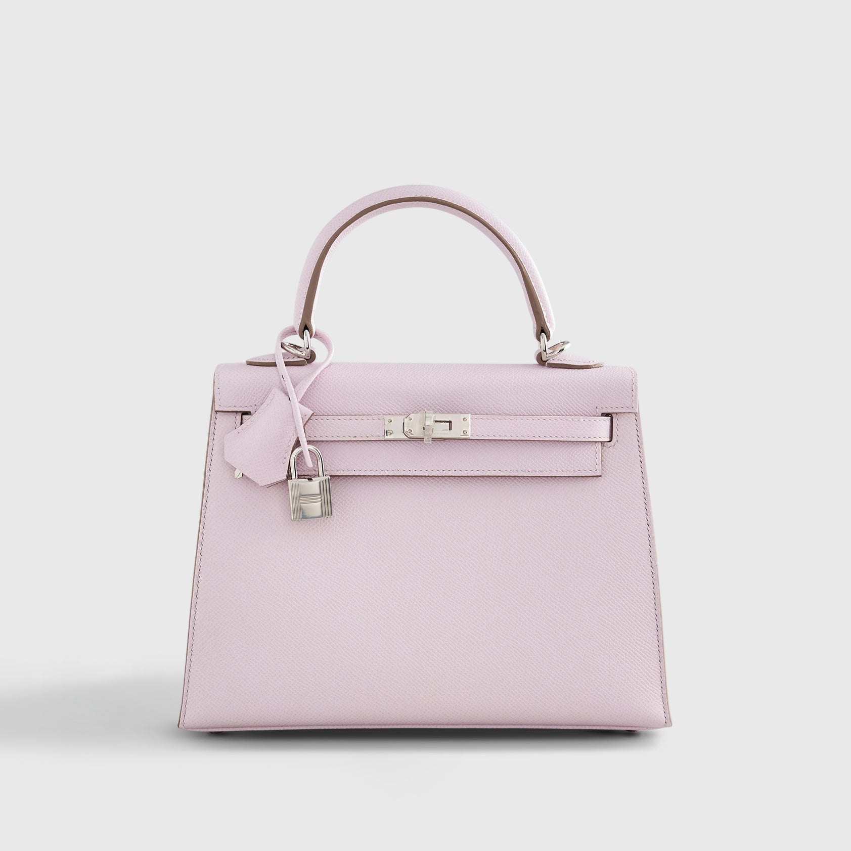 Hermès Kelly 25 Epsom Mauve Pale Palladium Hardware