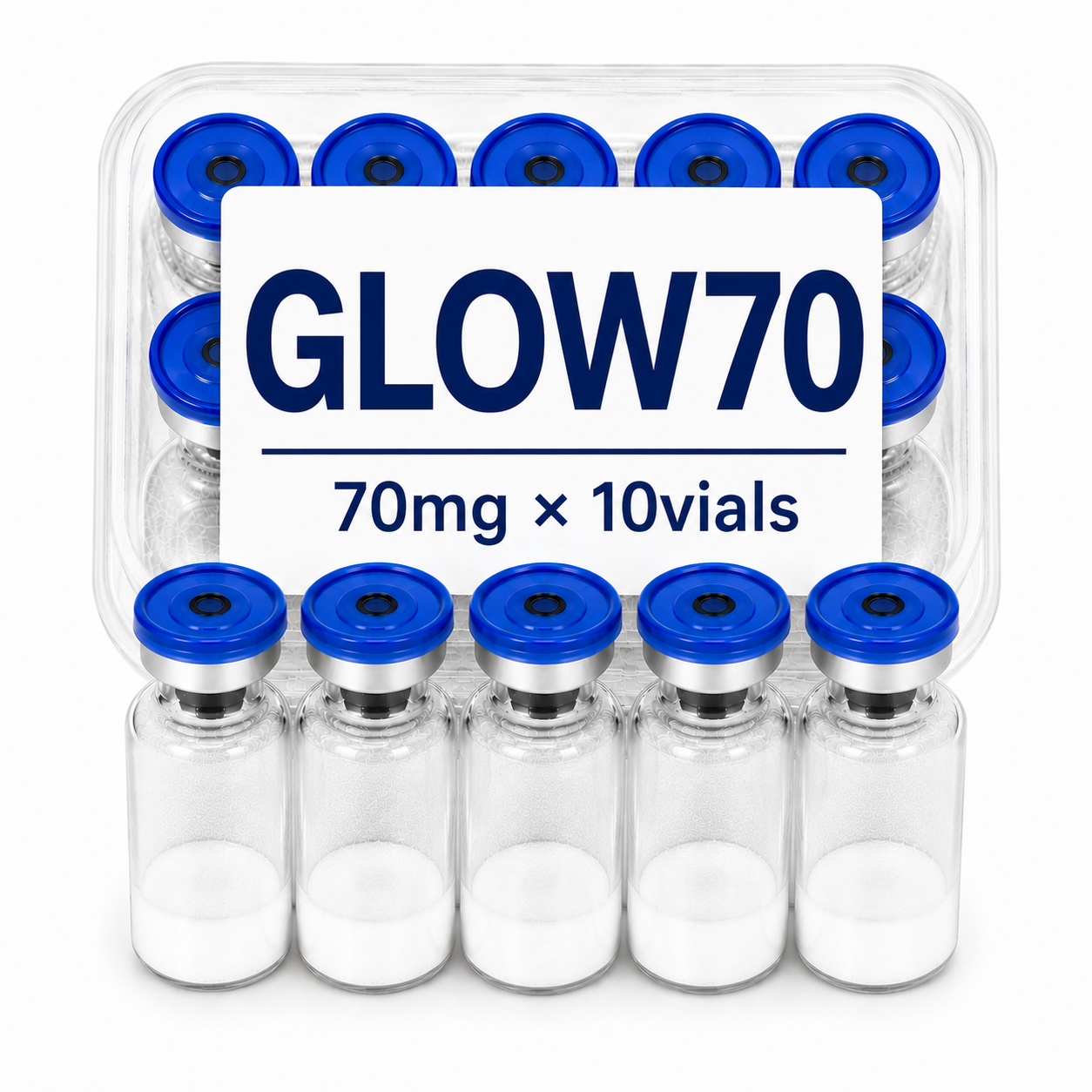 GLOW70-(BPC157 10mg+GHK-CU50mg+TB500 10mg) GLOW Blend 70mg×10vials