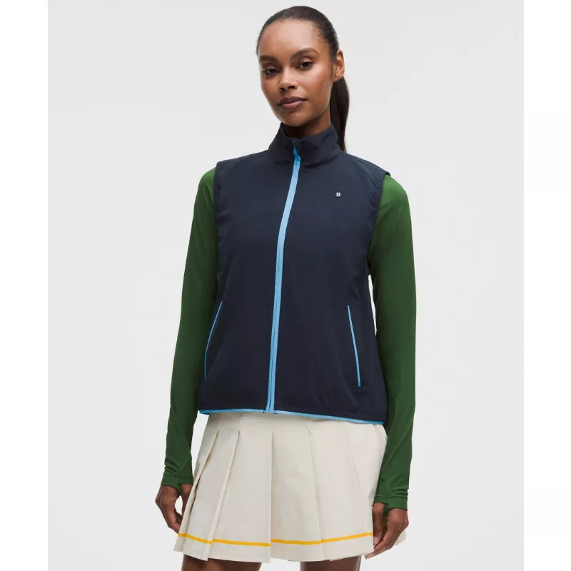 Lightweight High-Neck Golf Vest Graphic