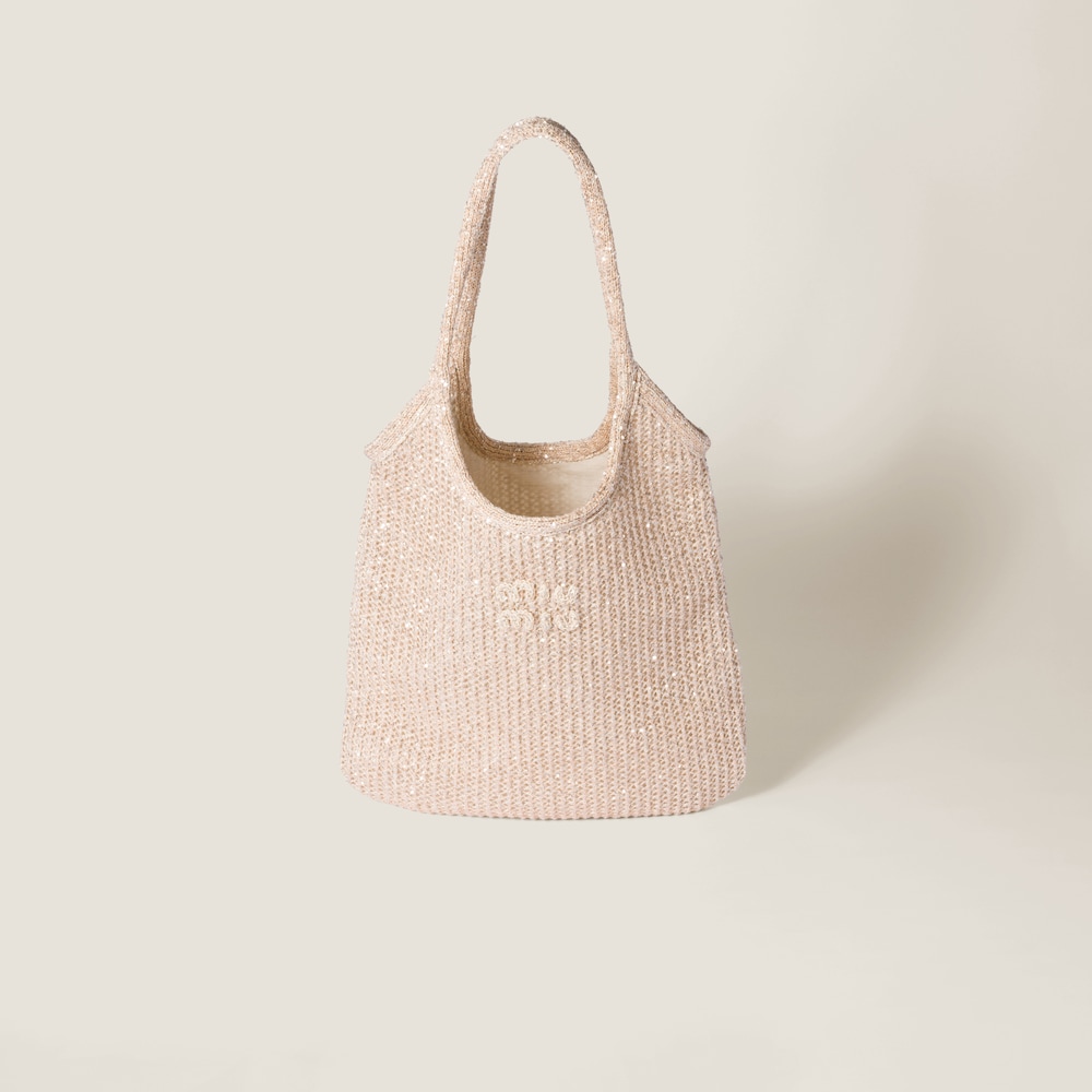 IVY sequin mesh bag Powder Pink
