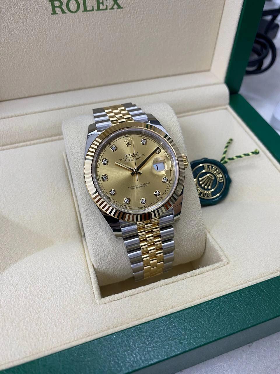 Rolex Datejust 36 Champagne Diamond Dial Watch 116233-0150