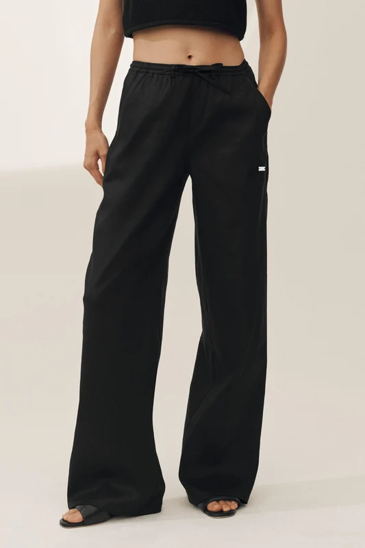 Linen Blend Riviera Wide Leg Pant