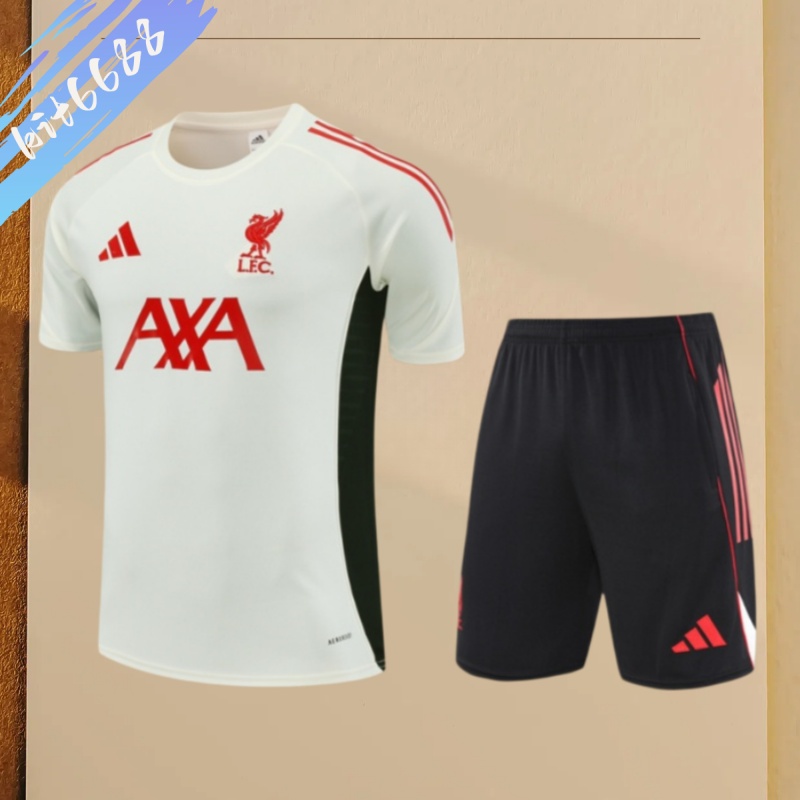 25/26 Liverpool beige Short Sleeve Training Wear ( Adult kit Kids )