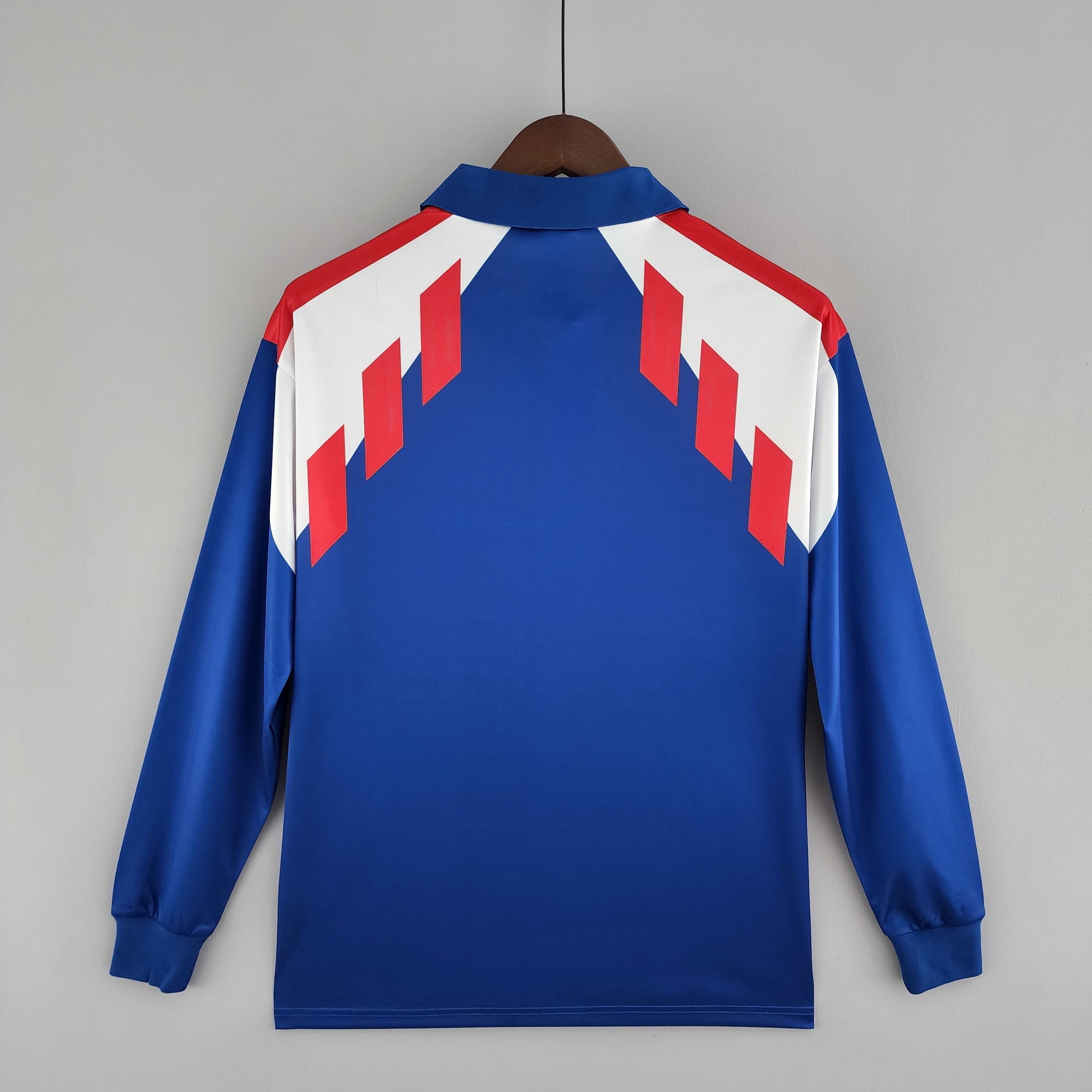 88/90 France Home  Retro long Football Shirt
