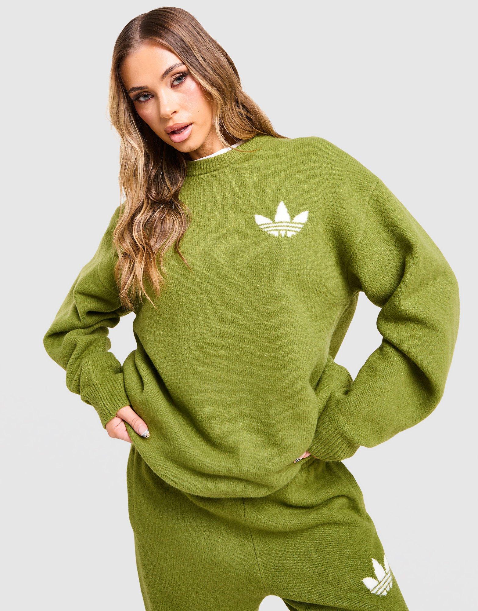 adidas Originals Trefoil Knit Crew Sweatshirt Damen