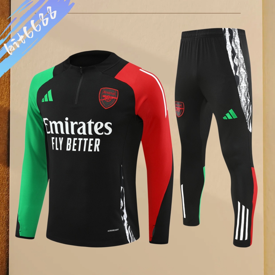 2025/2026 Arsenal Kids Half Zip Training Clothes (Adult Kids Kit)