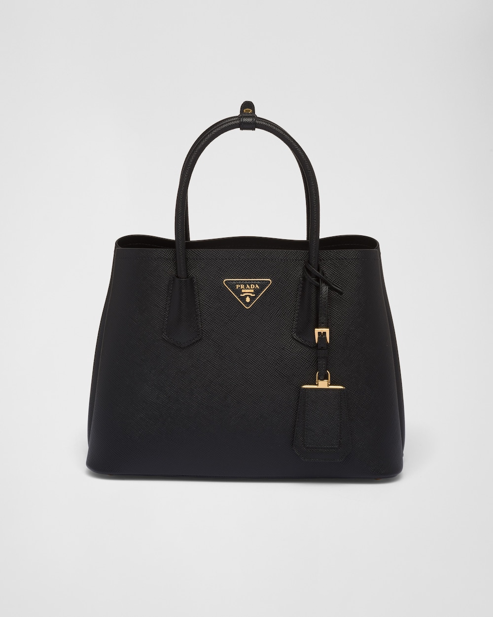 Medium Prada Double Saffiano leather bag Black