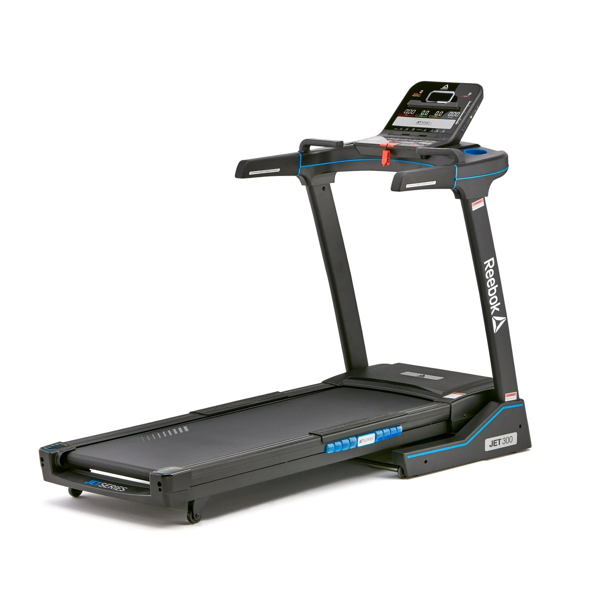 Reebok Jet 300 Series Treadmill with Incline. Foldable. Bluetooth. Walking or Running. 2.5 HP. 12.4 MPH. 308 lb. Capacity