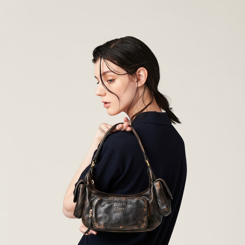 Nappa leather Pocket bag Coffee