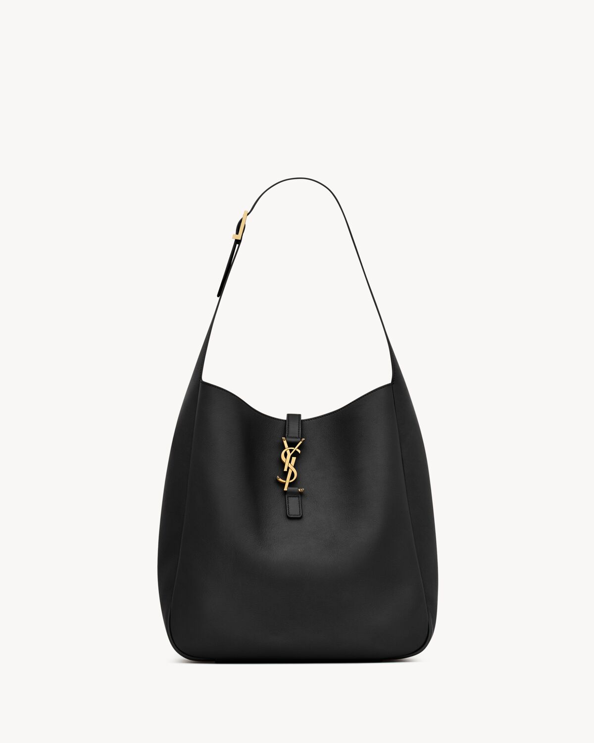 le 5 à 7 supple large in grained leather BLACK