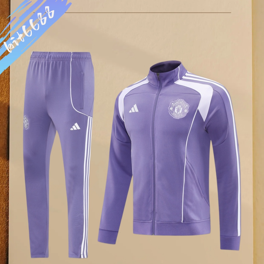 25/26 Manchester United Full Zipper Training Suit (Adult Set)
