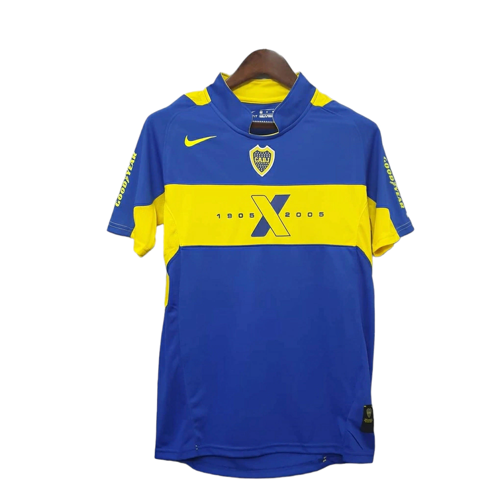 Boca Juniors 2005 vintage blue and yellow color scheme
