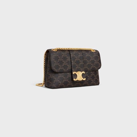 Medium Celine Victoire Bag in Triomphe Canvas TAN