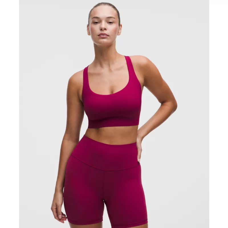 FlexyFlex Strappy Longline Yoga Bra Light Support, D–DDD Cups