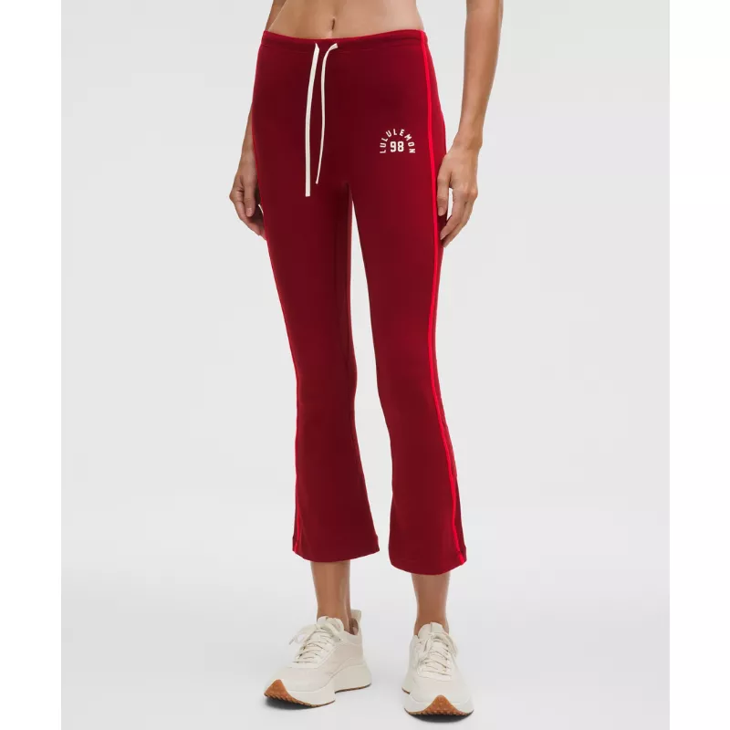 Nulu Sporty Trim Mid-Rise Flared Pant