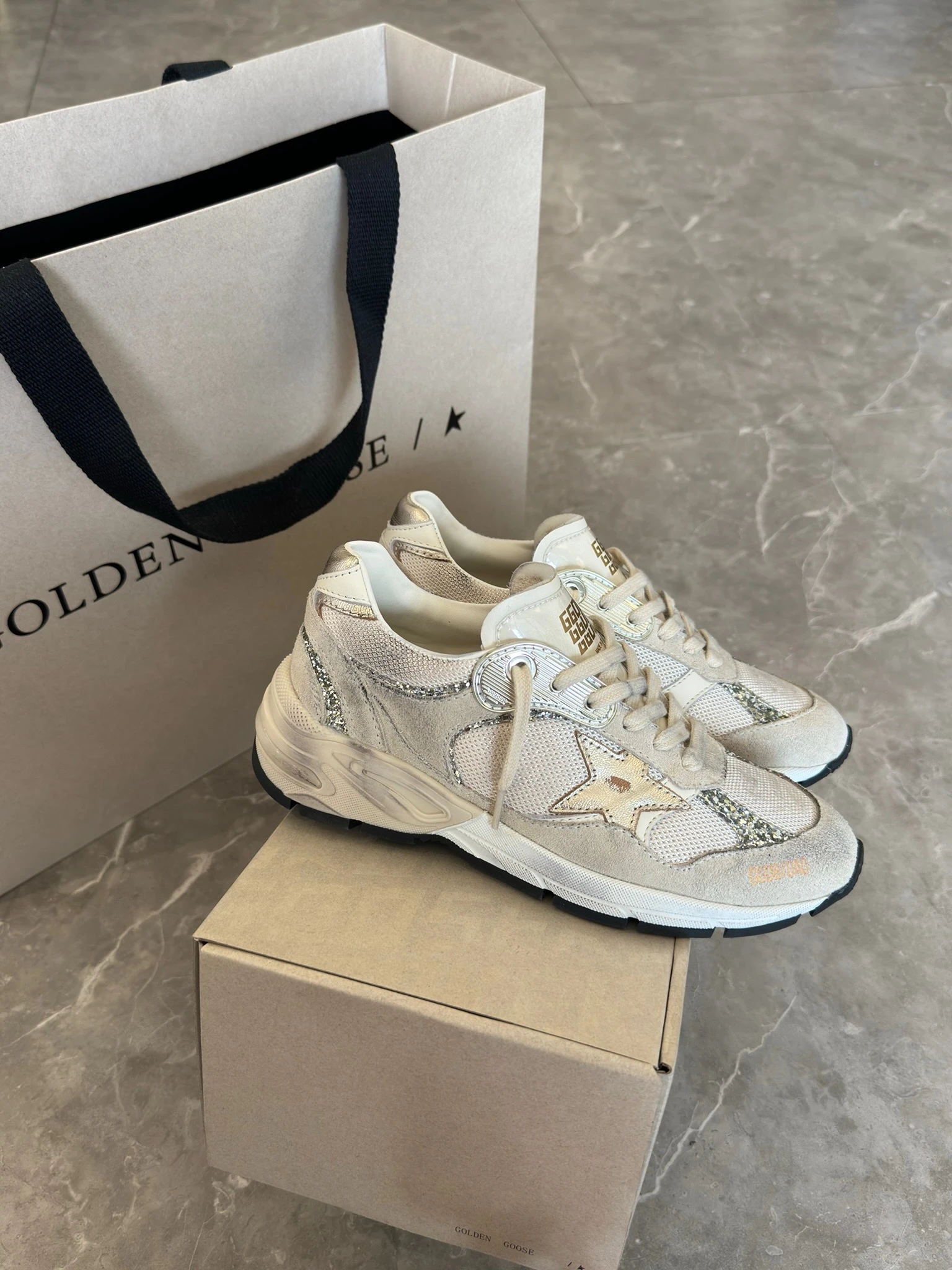 Golden Goose Running Sole Genuine Leather Running Shoes
