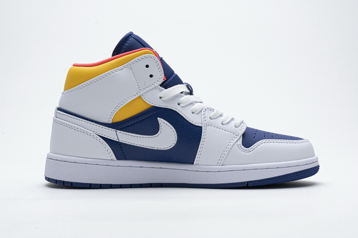Air Jordan 1 Mid Royal Blue Laser Orange 554724-131