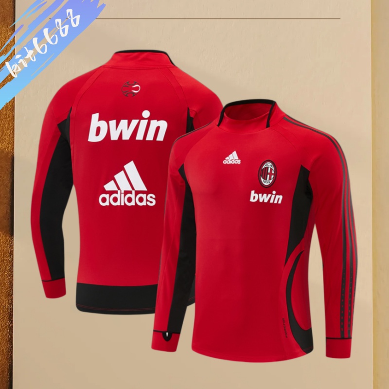 06/07 AC Milan Retro Training Shirt Long Sleeve Football Shirt