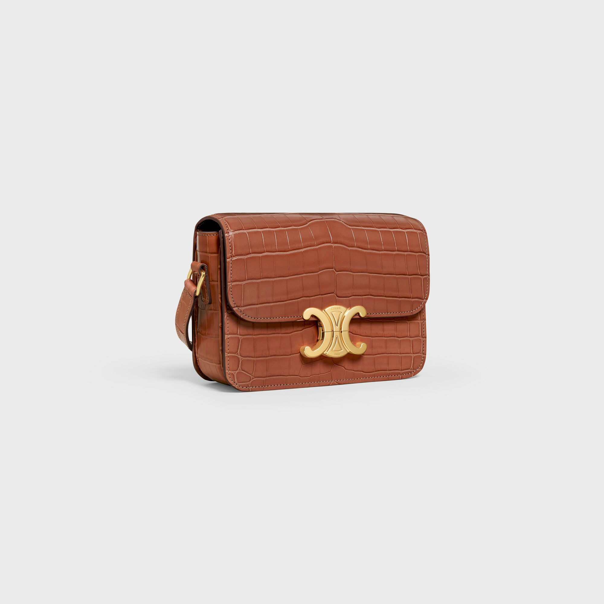 Teen Triomphe Bag in Crocodile TAN
