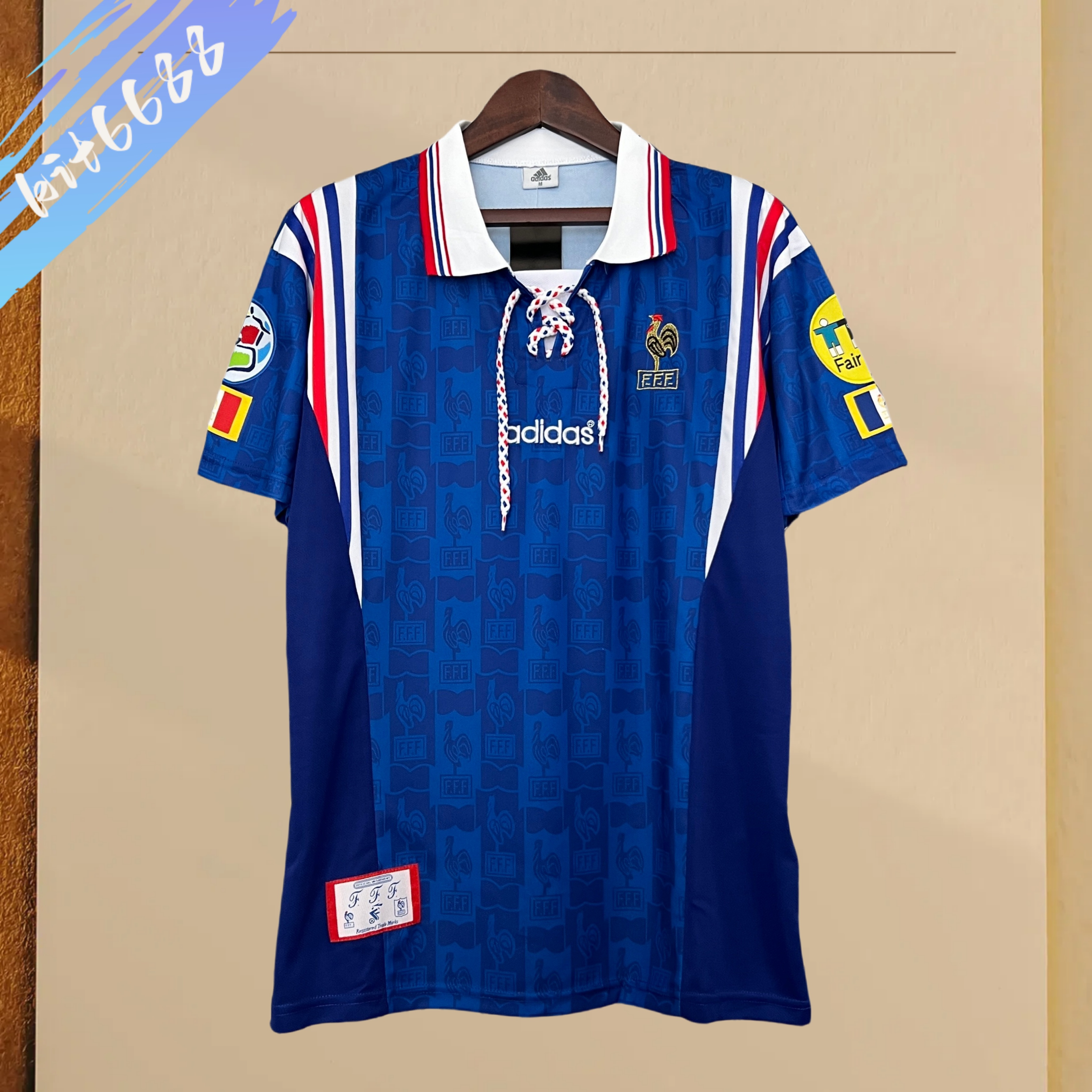 1996 France Home Retro Football Shirt