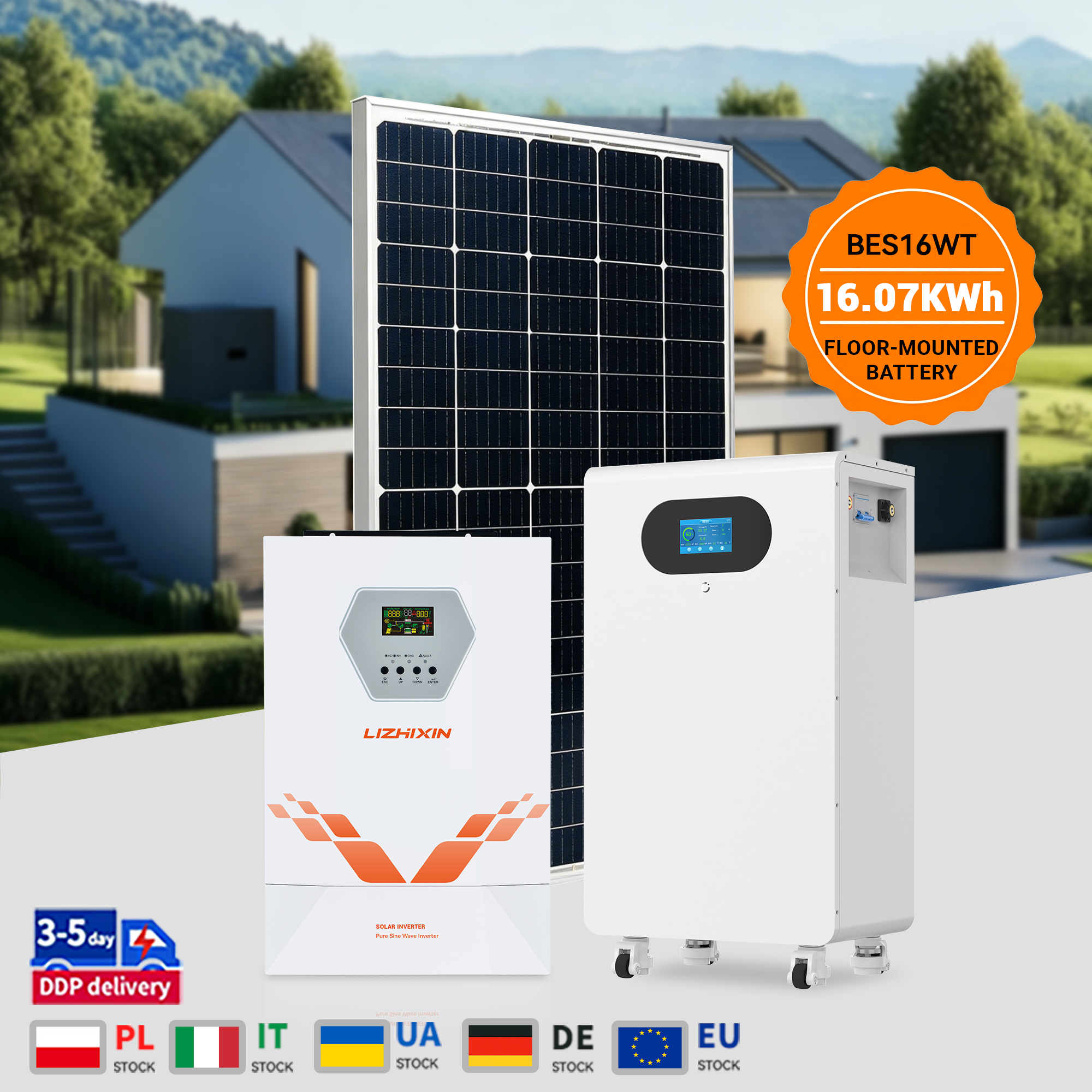 51.2V 314Ah 1P16S 16.07KWH Floor standing Battery