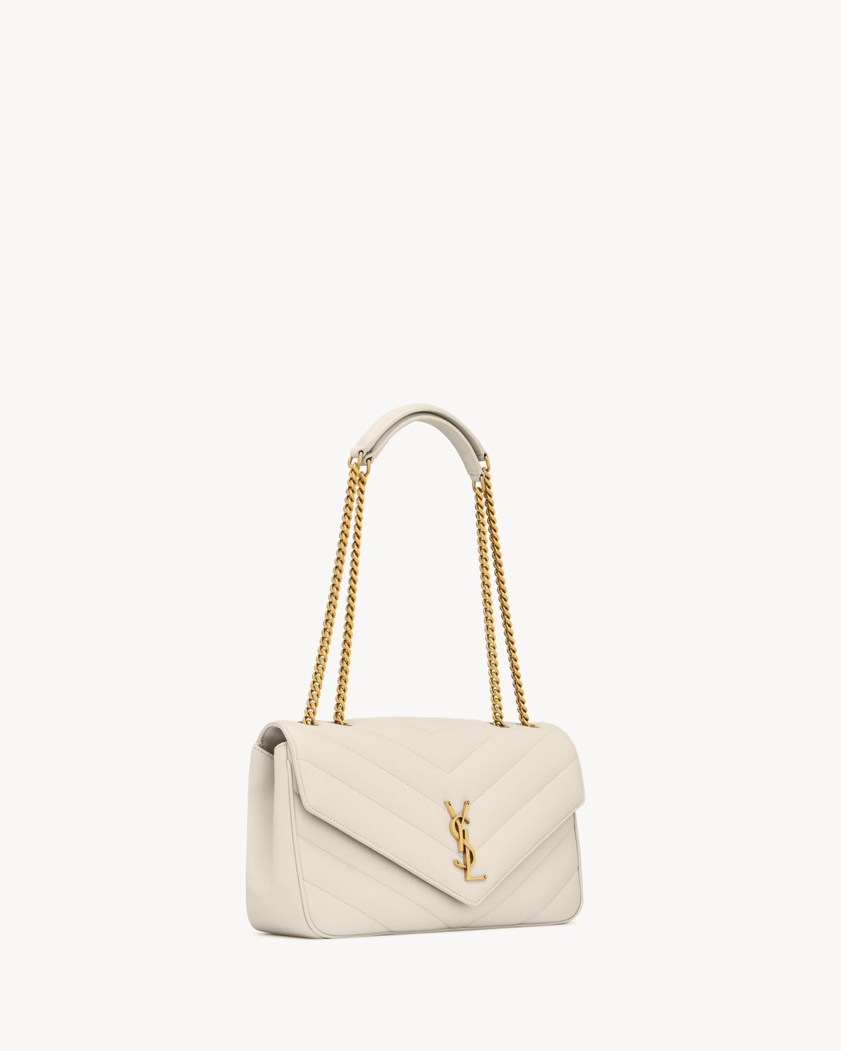 loulou medium in matelassé lambskin BLANC VINTAGE