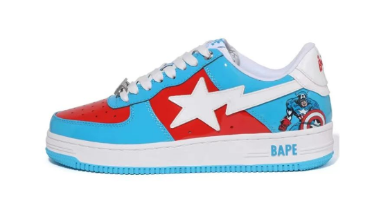 A Bathing Ape BAPE X MARVEL CAPTAIN AMERICA BAPE STA 1I73-191-903