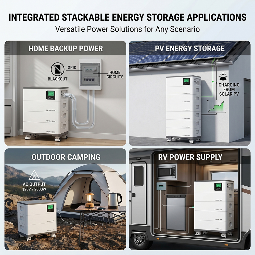 51.2V 500Ah Stackable All-in-one Battery