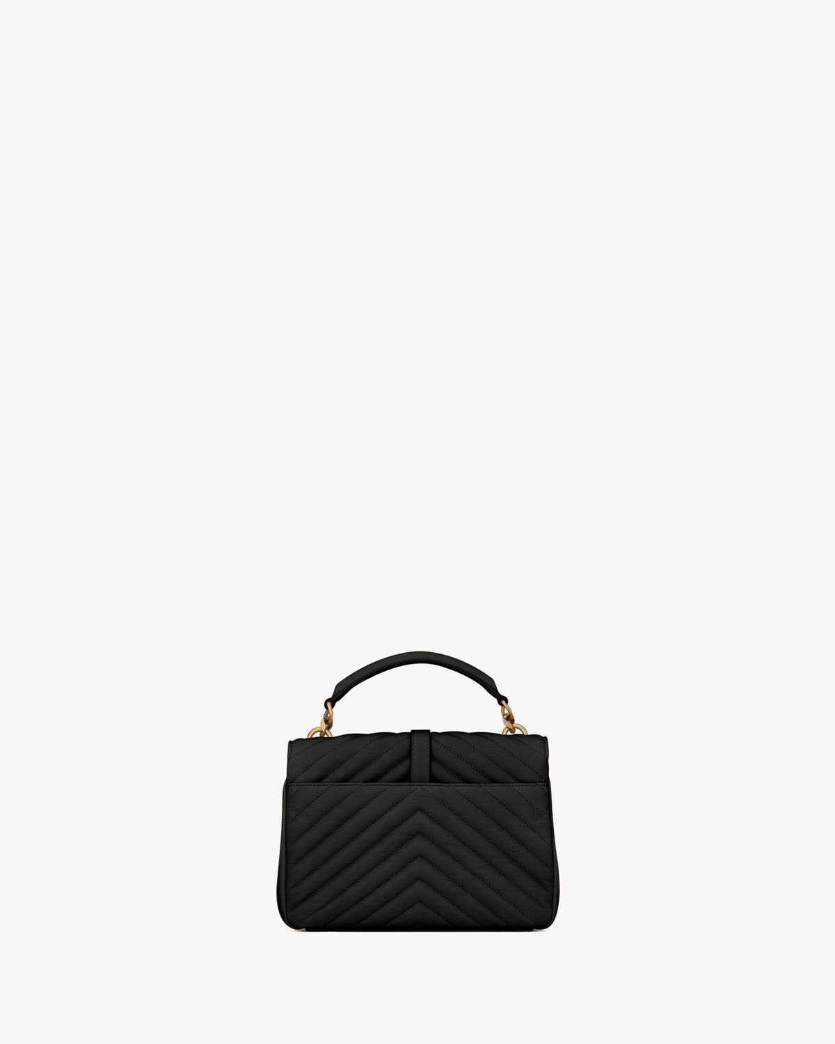 college medium in quilted leather BLACK