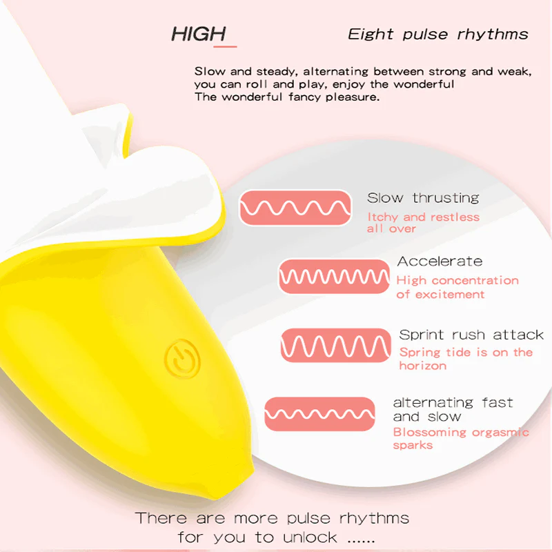 Mlovexy - 8-Speed Adjustable Banana Vibrating Wand