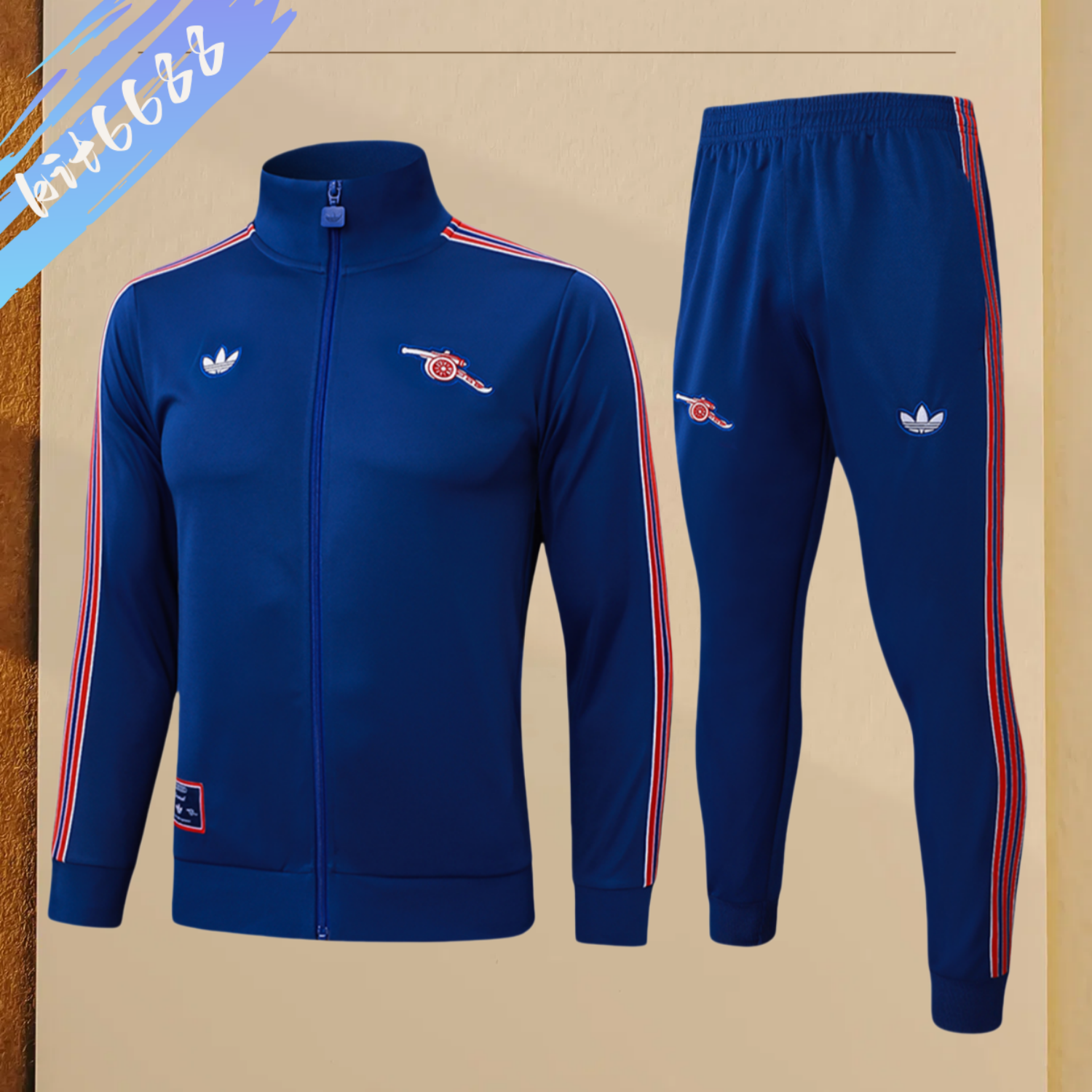 2025/2026 Arsenal Dark blue Adult Full Zip Training Suit (Adult Kit)