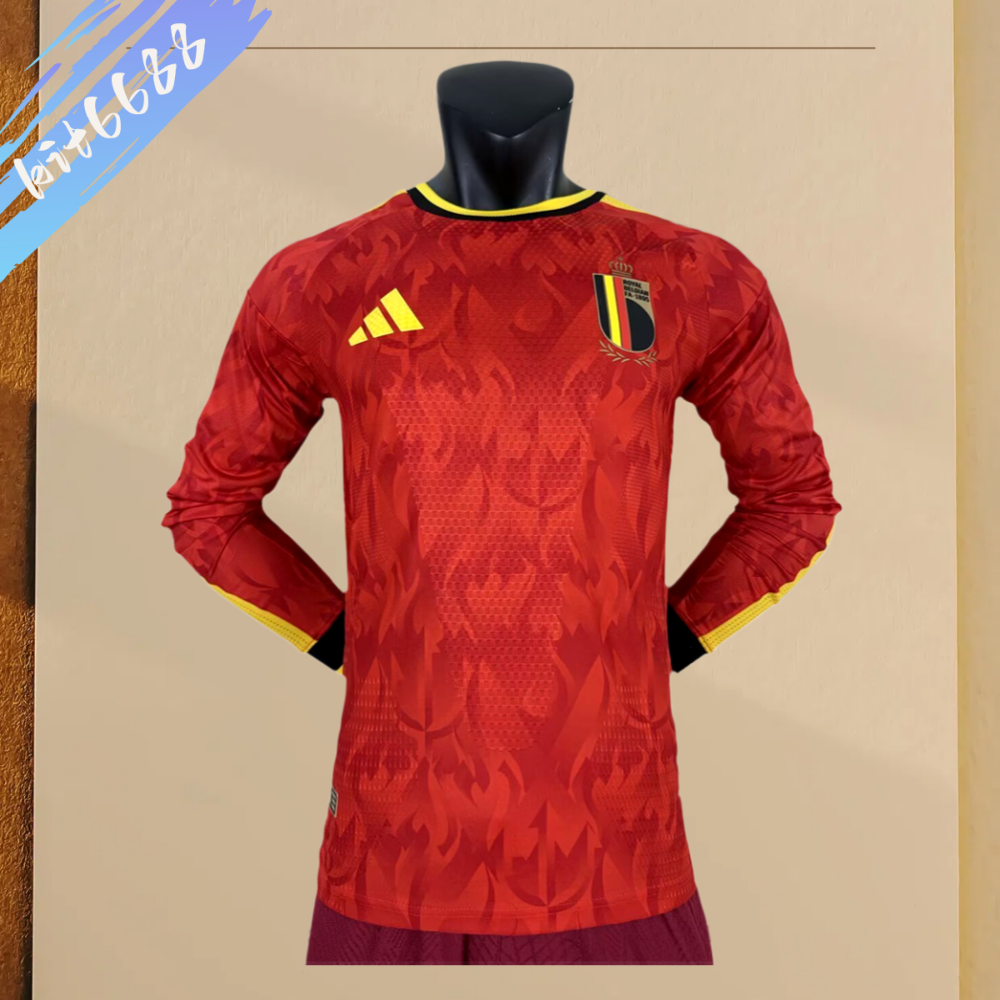 2026 Belgium Home Long Sleeve Football Shirt (Player Edition)