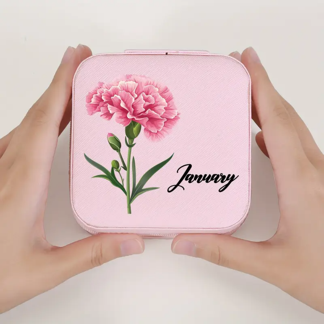 Travel Jewelry Case Small Jewelry Box Jewelry Organizer Storage Case Portable PU Leather Mini Jewelry Travel Case for Girls Women Earring, Necklace, Rings, Bracelets custom logo