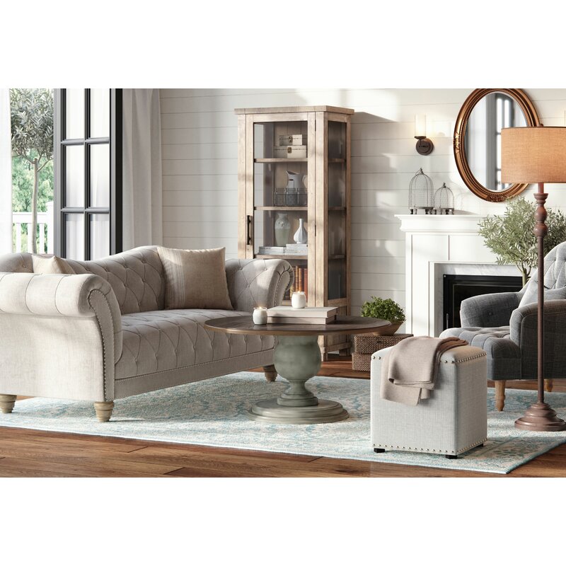 Haley 90.1 Rolled Arm Chesterfield Sofa