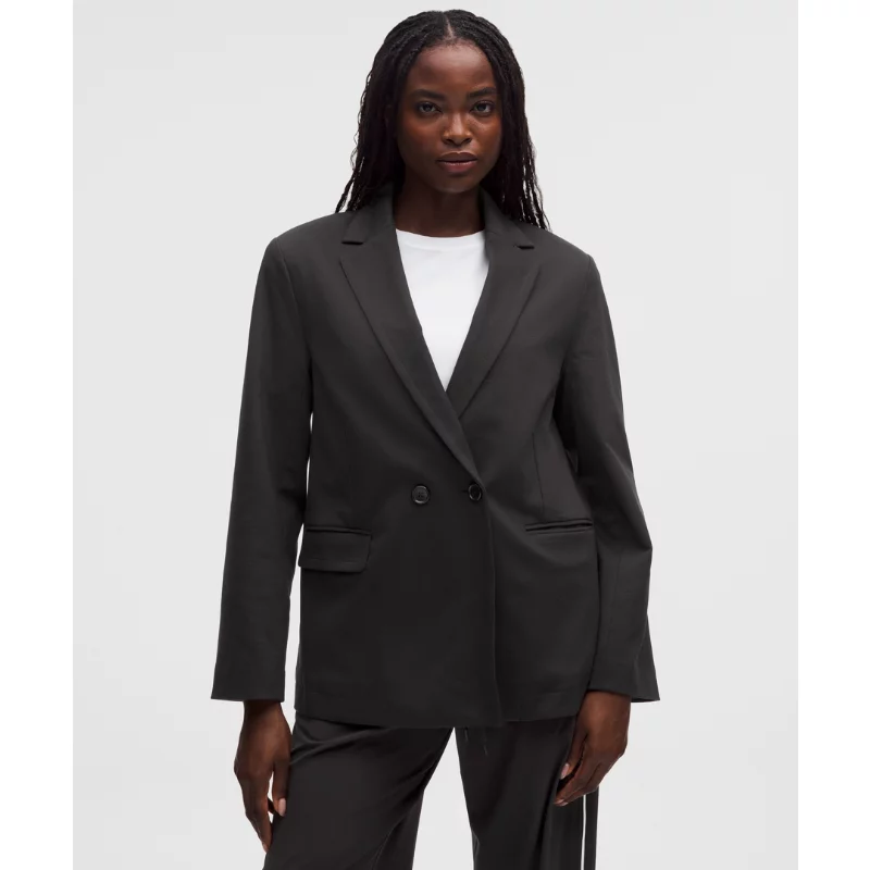 Brushed Twill Oversized Blazer