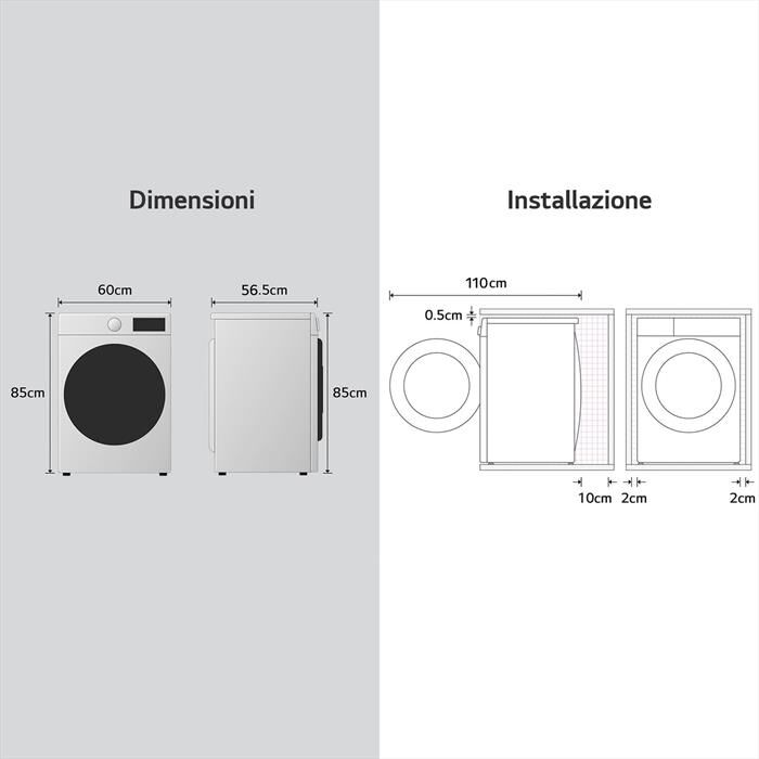 LG - Lavatrice AI DD R3 F4R3010NSWW 10kg Classe A-Bianca