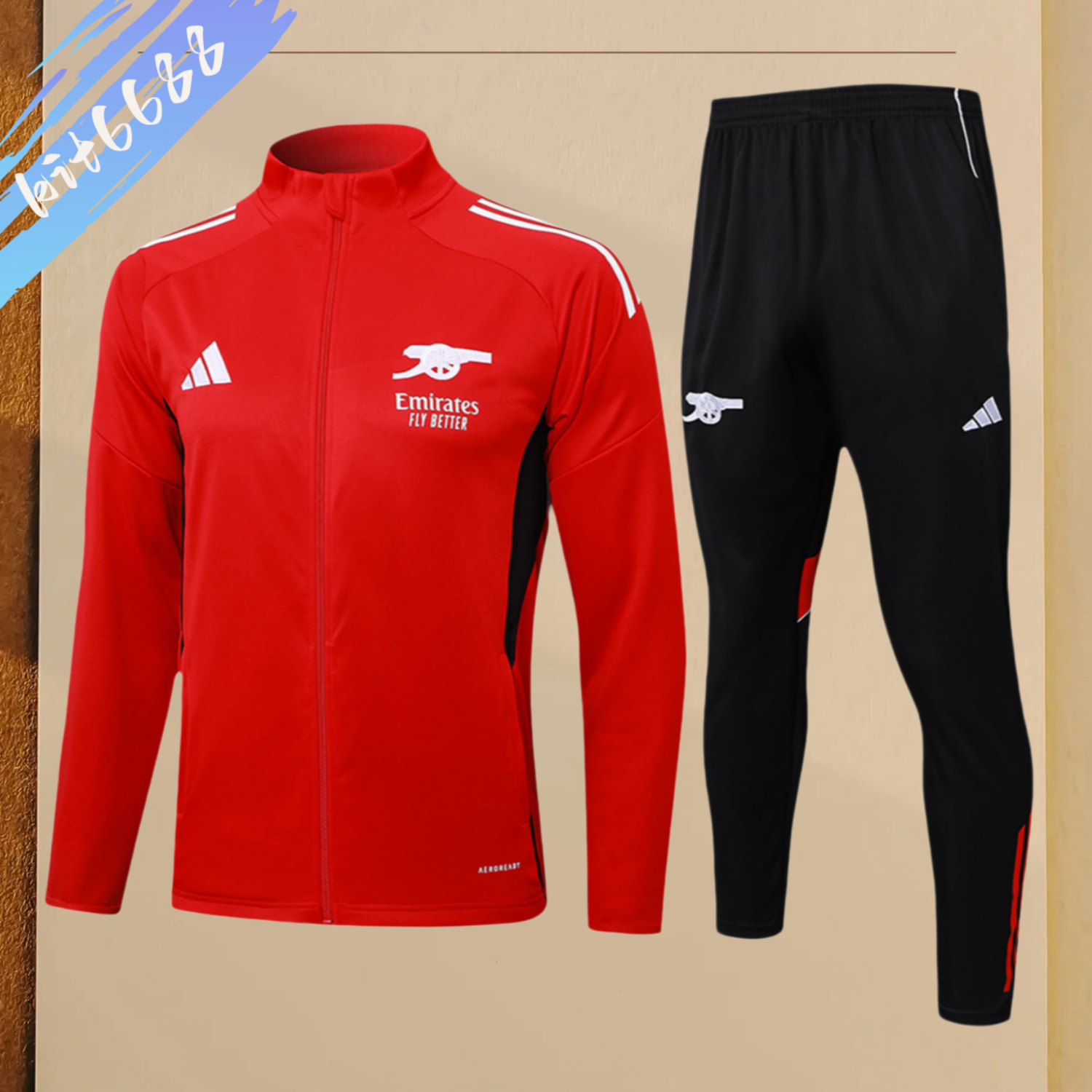 2025/2026 Arsenal Red Kids Full Zip Training Wear (Kids Kit)
