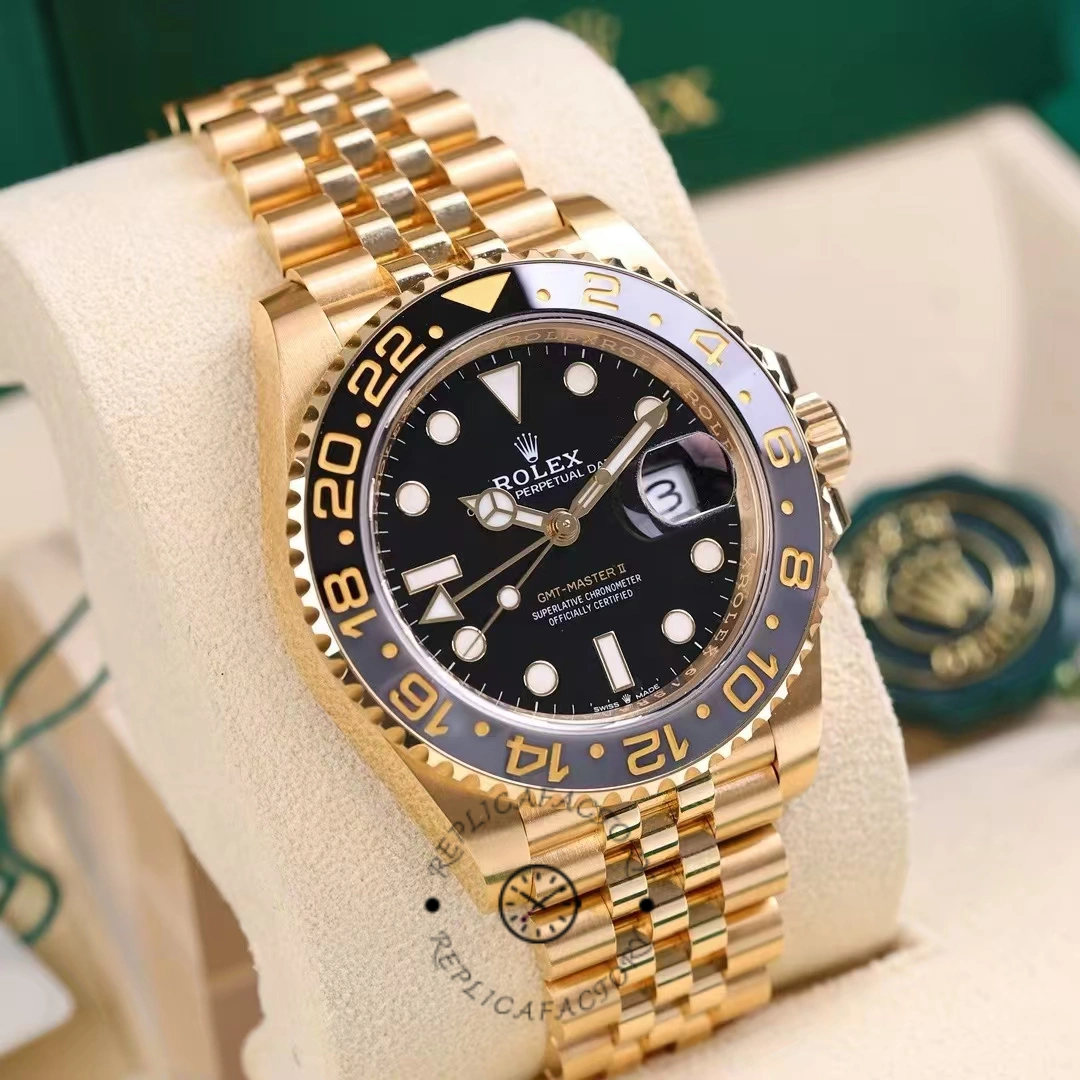 Rolex GMT Master II 40mm m126718grnr 0001 Oyster Bracelet Black Dial Mens Replica Watch