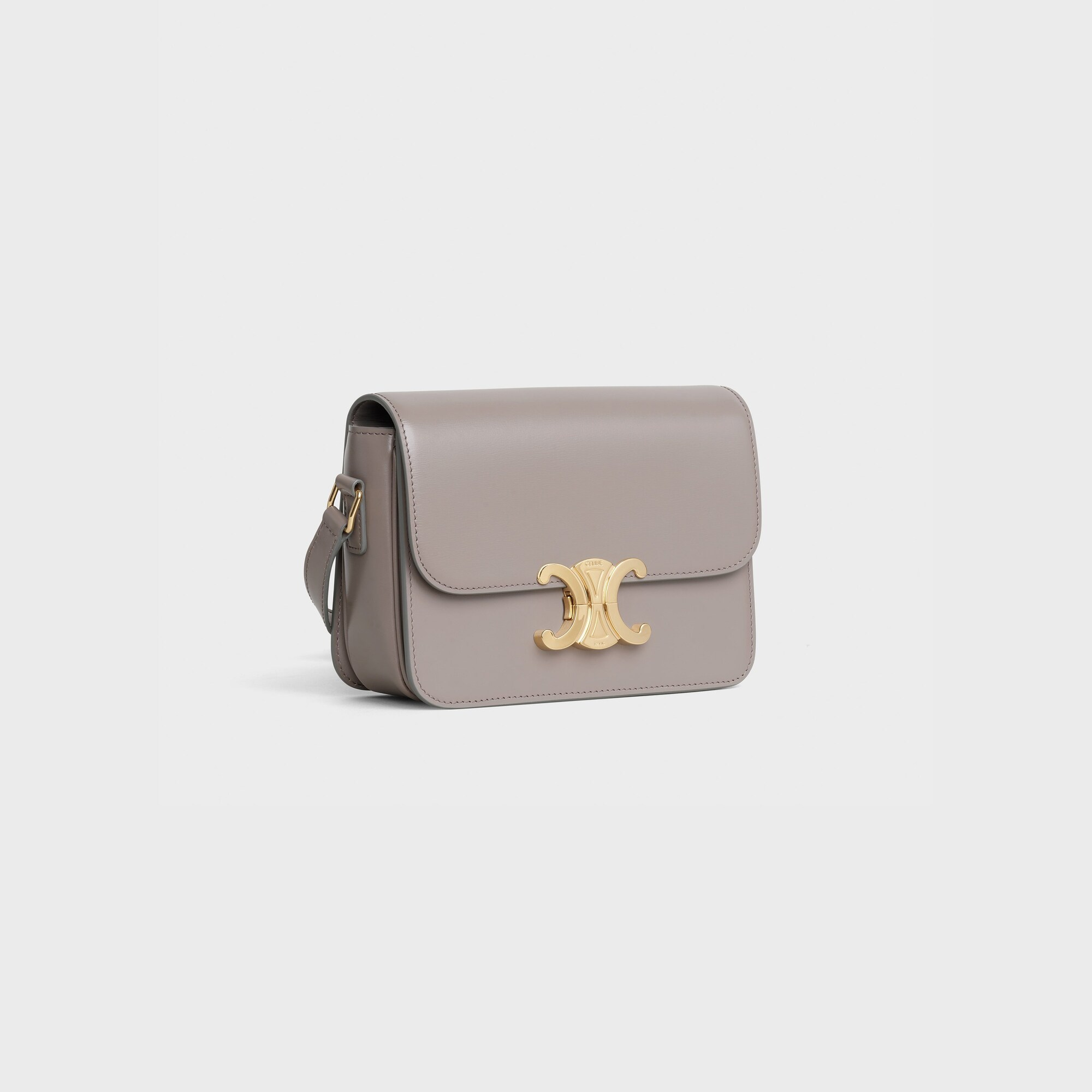 TEEN TRIOMPHE BAG IN shiny calfskin PEBBLE