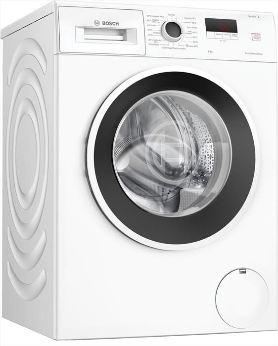 BOSCH - Lavatrice Serie 2 WGE03200IT 8Kg 1200g/m Classe A-Bianco