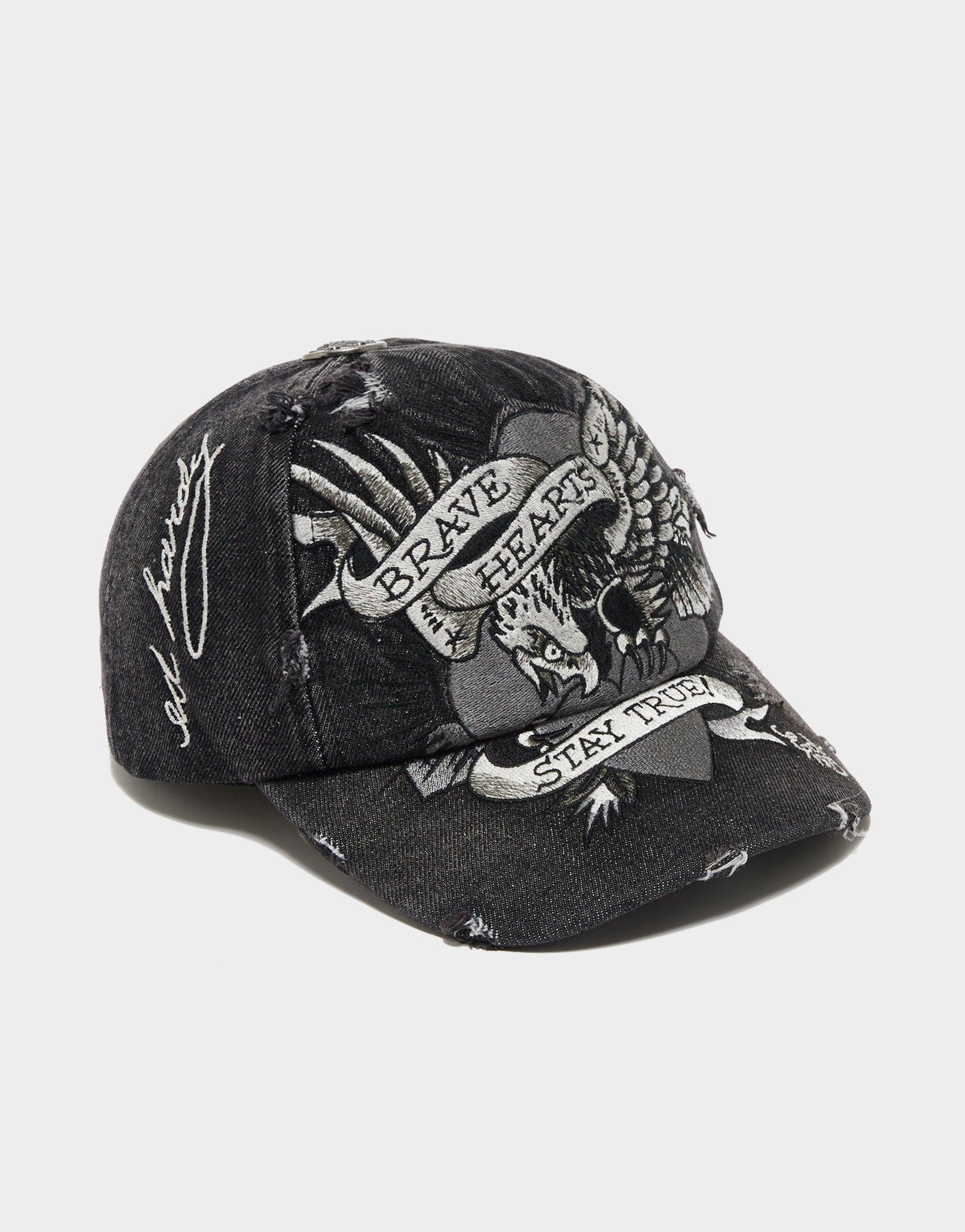 Ed Hardy Distressed Brave Hearts Cap