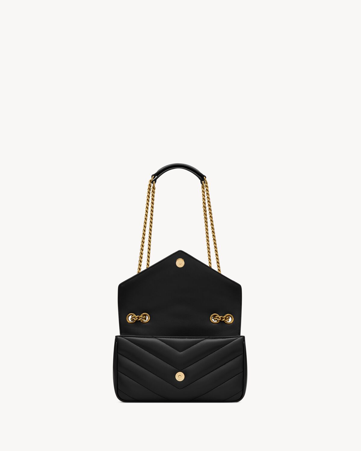 loulou small in matelassé lambskin NOIR