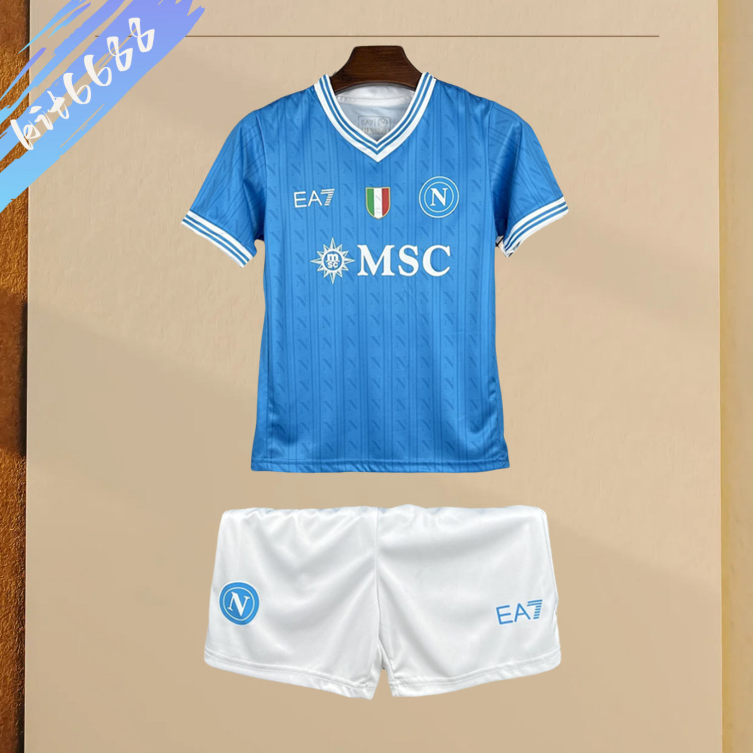 2025/2026 Napoli Home Football Shirt (Kids Kit socks )