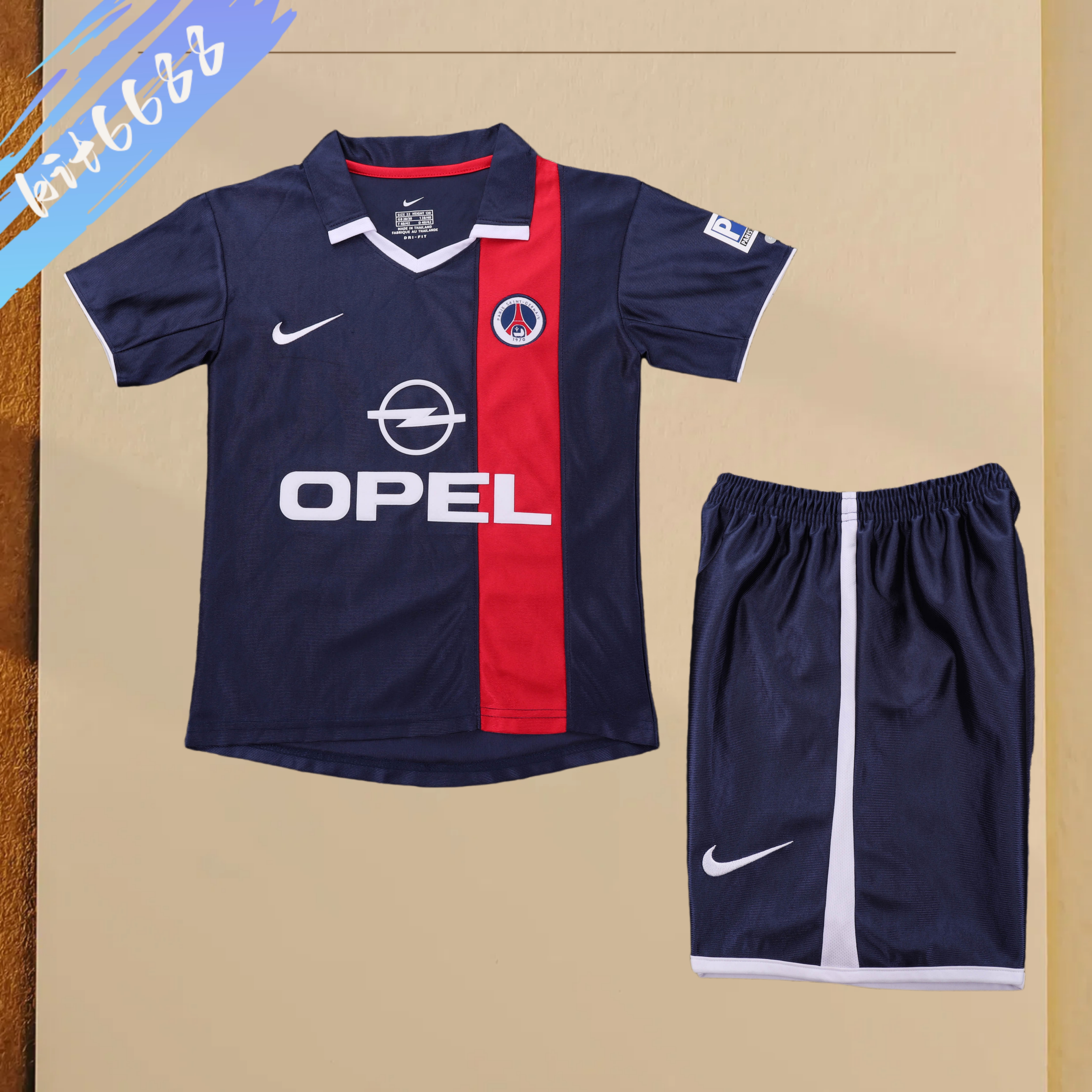 2001/2002 PSG Paris Saint-Germain home Football Shirts（ Kids Kit ）